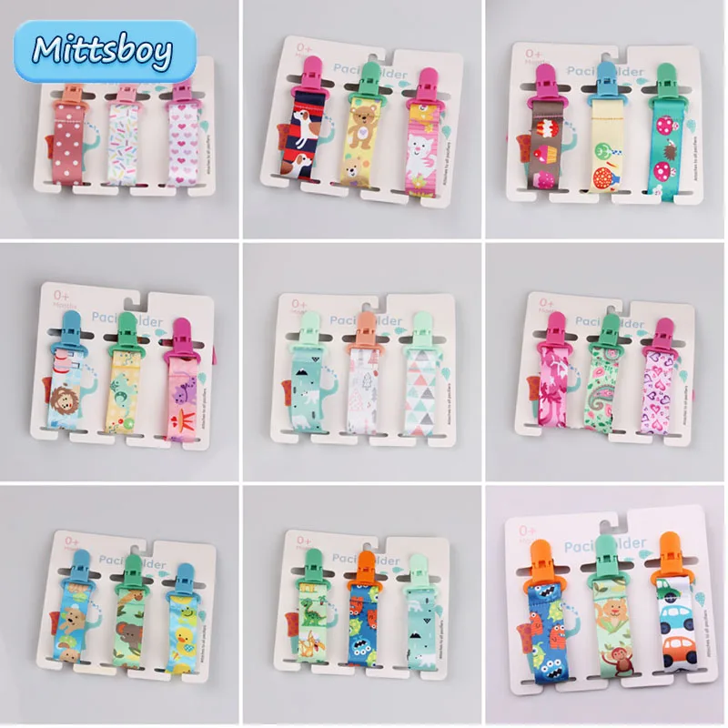 Baby Products Nipples - Attache-sucette pour bébé, 3 pièces/lot, imprimé
