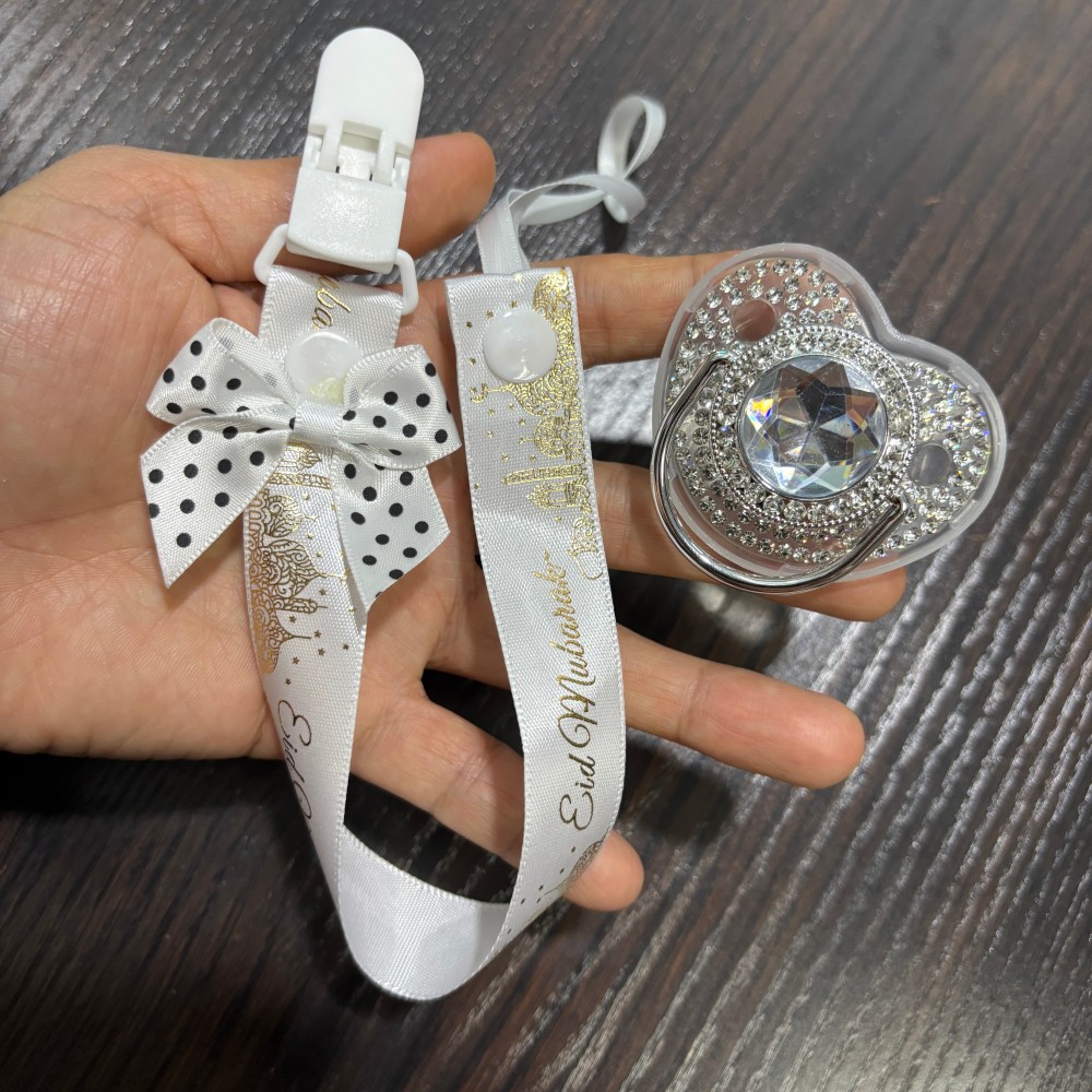 Baby Products For Newborn - Sucette et attache-sucette dorés scintillants pour