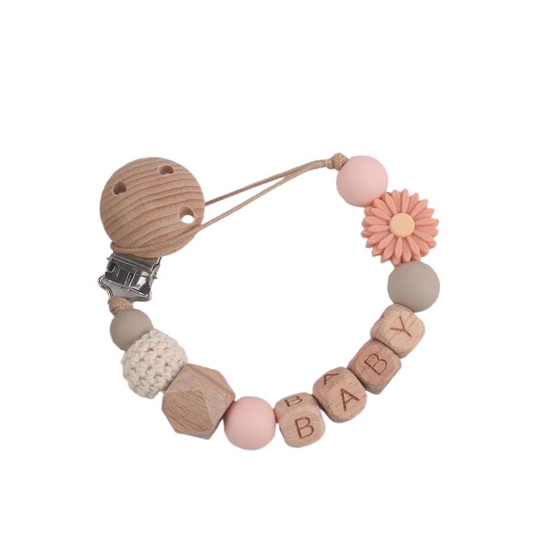 Baby Products Eco Friendly - Clips de sucette en bois de