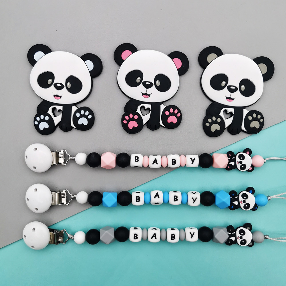 Baby Products Nipples - Panda personnalisé anglais Silicone lettre nom